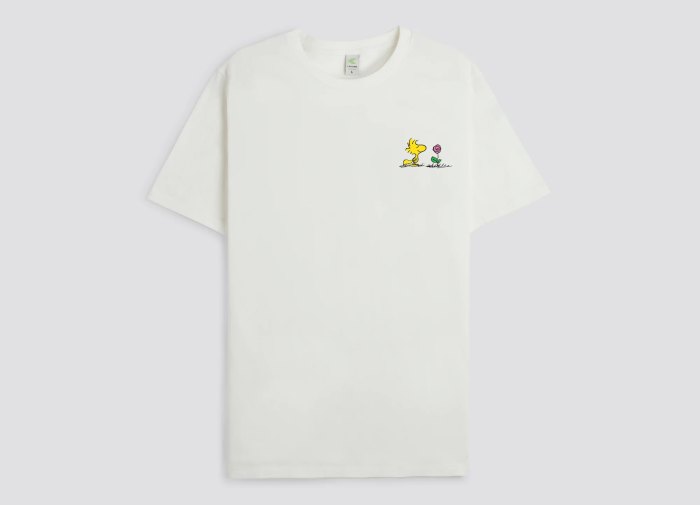 white Woodstock t-shirt