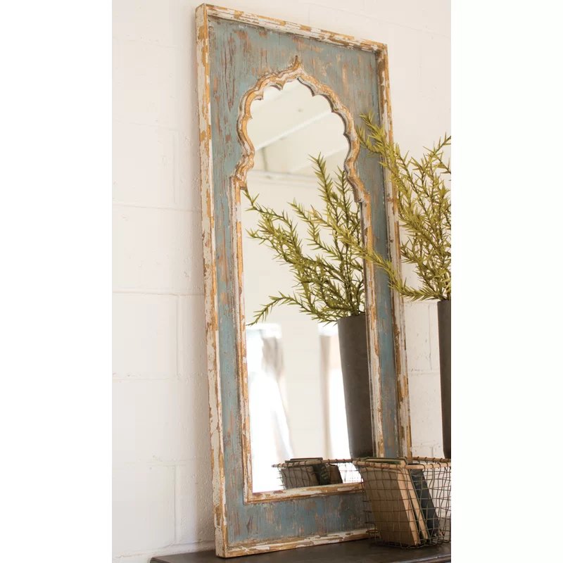 painted wooden mirror