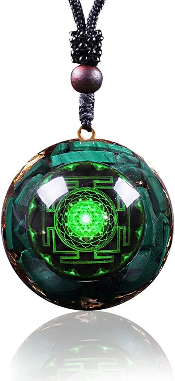 green malachite pendant