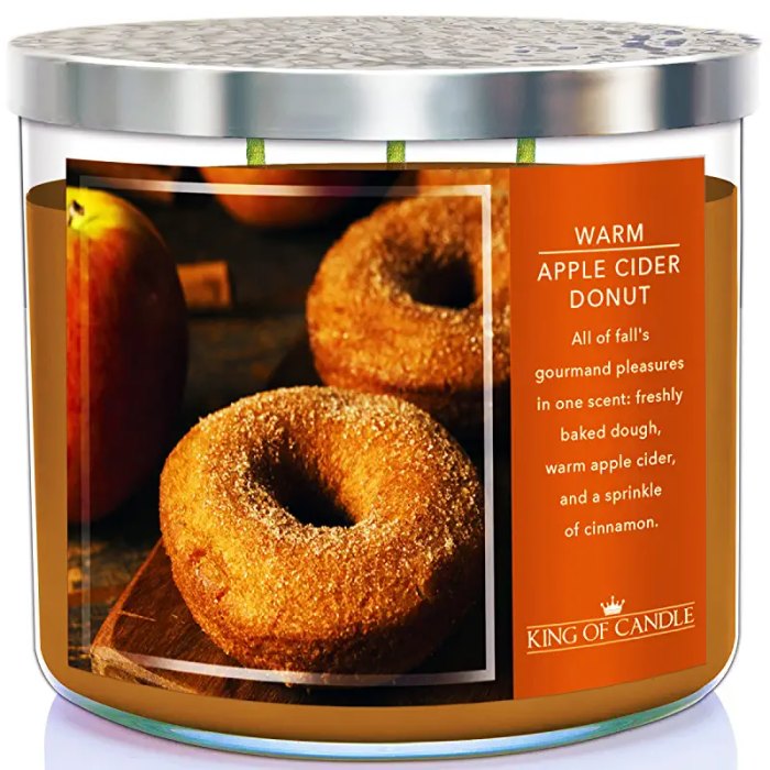 apple donut candle