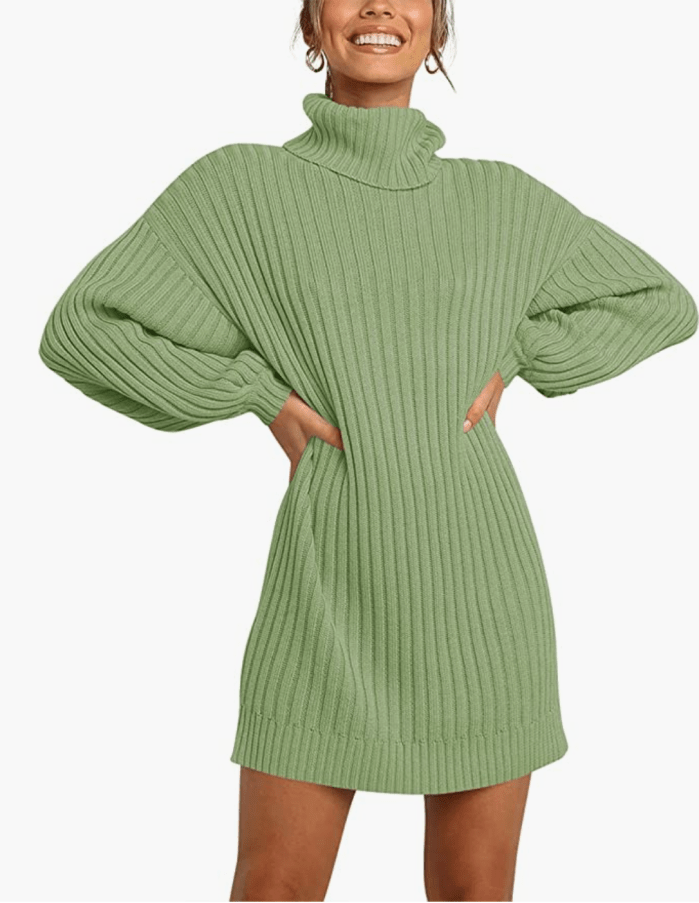 ANRABESS women's turtleneck sweater with ribbed pattern