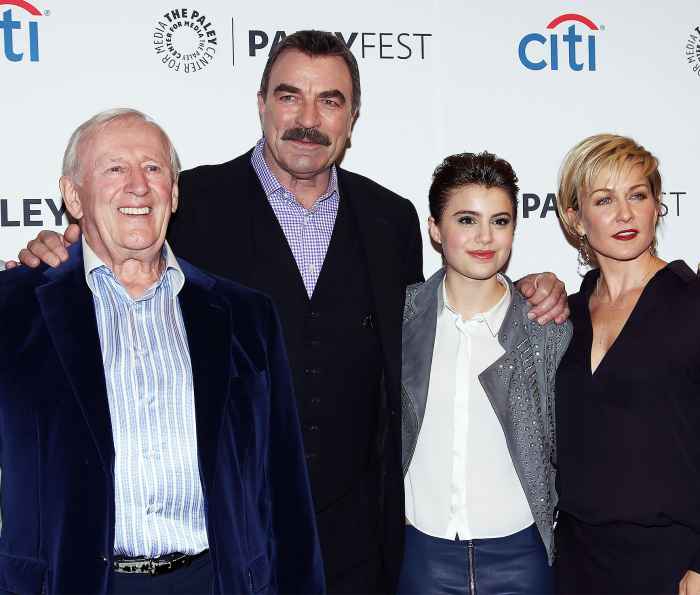 Amy-Carlson-Opens-Up-About-Leaving-‘Blue-Bloods-It-Was-a-‘Difficult-Decision-Len-Cariou-Tom-Selleck-Sami-Gayle-and-Amy-Carlson