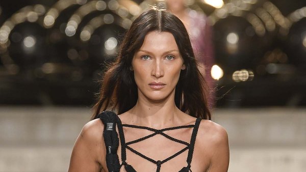 Bella Hadid Models a Literal Painted-On Dress at Paris Fashion Week