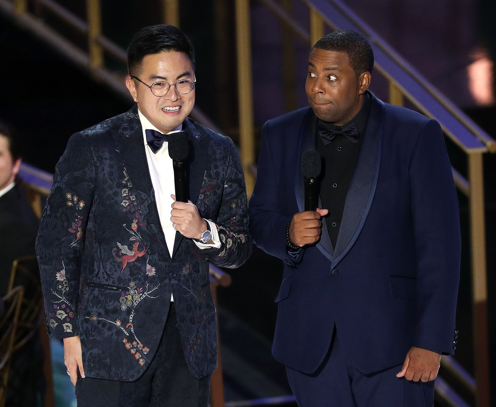 Bowen Yang Makes Oscars Joke to Host Kenan Thompson at 2022 Emmy Awards