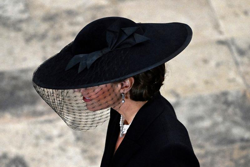 Camilla and Kate Wear Veils to Funeral 06