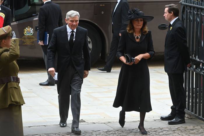 Carole Middleton and Michael Middleton State Funeral Queen Elizabeth II