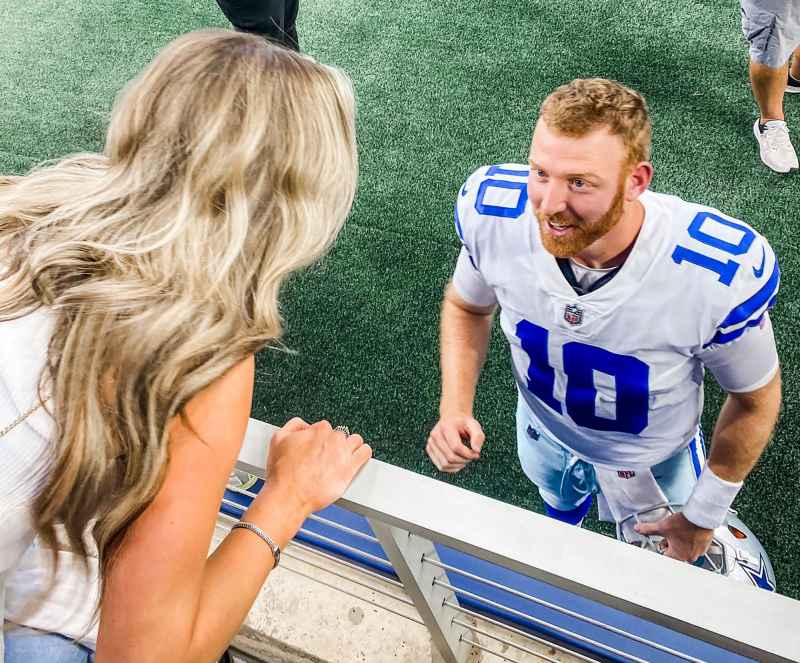 Cowboys Quarterback Cooper Rush and Lauryn Rush’s Relationship Timeline at game