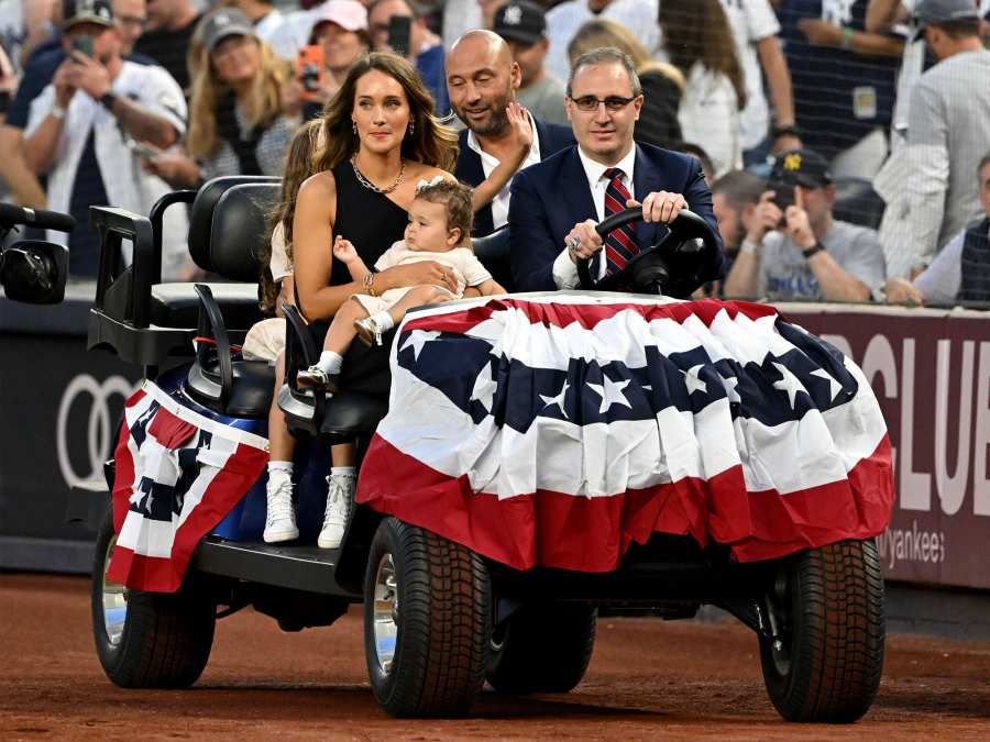 Derek Jeter, Wife Hannah Bring 3 Daughters to His Hall of Fame Induction