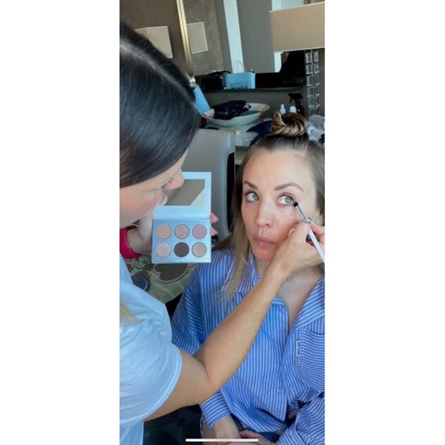 Exactly How Kaley Cuoco Got Her Emmys 2022 Candy Pink Makeup Look