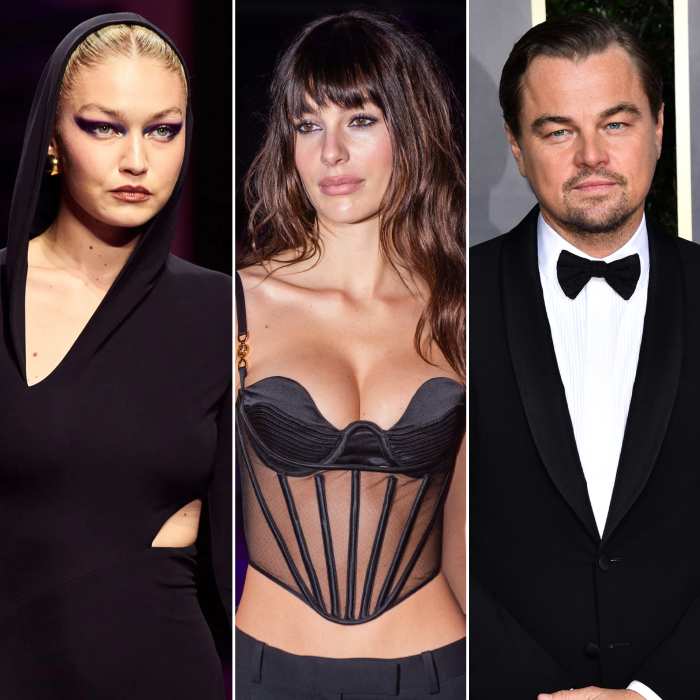 Gigi Hadid Walks Past Camila Morrone's Front-Row Seat During Versace Fashion Show After Leonardo DiCaprio Split