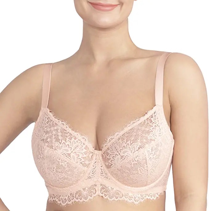 HSIA Plus Size Minimizer Lace Bra for Women | Full Coverage Unlined Bra  with Underwire and Back Smoothing