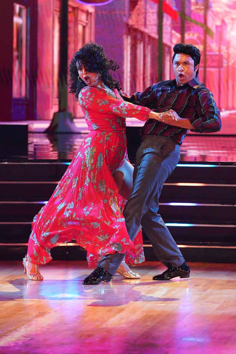 Jordin Sparks and Brandon Armstrong Dancing With the Stars Contestants Battle It Out on Elvis Night