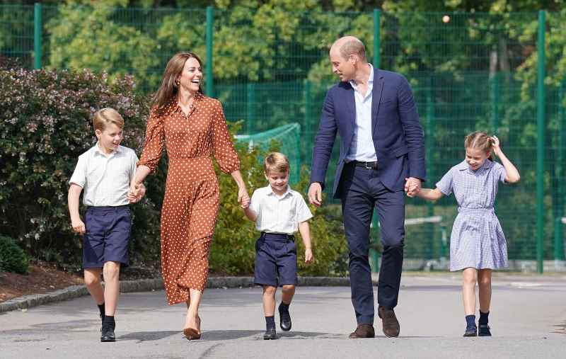 Kate Middleton and Prince William Take Prince George, Princess Charlotte and Prince Louis to School in Matching Uniforms
