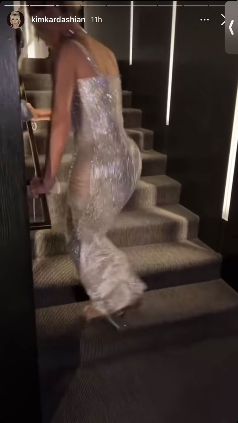 Kim K Can't Walk in Dress