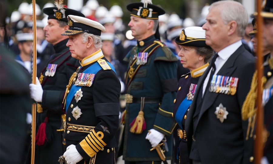 King Charles III Arrives With Princes William, Harry for Queen's Funeral