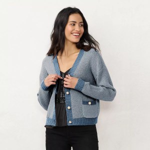 LC Lauren Conrad Metallic Cardigan Sweater