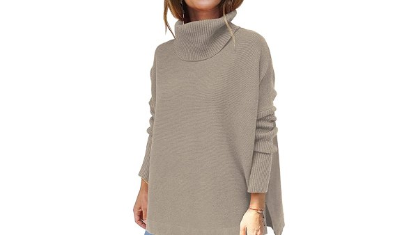 LILLUSORY Turtleneck Batwing Sleeve Pullover Sweater