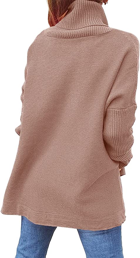 LILLUSORY Turtleneck Batwing Sleeve Pullover Sweater