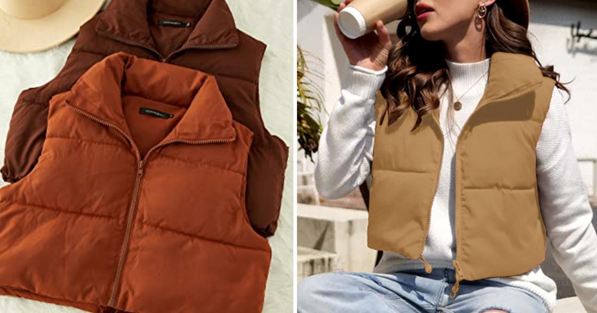 Shoppers Say This Crop Puffer Vest Is Even Cuter Than Expected