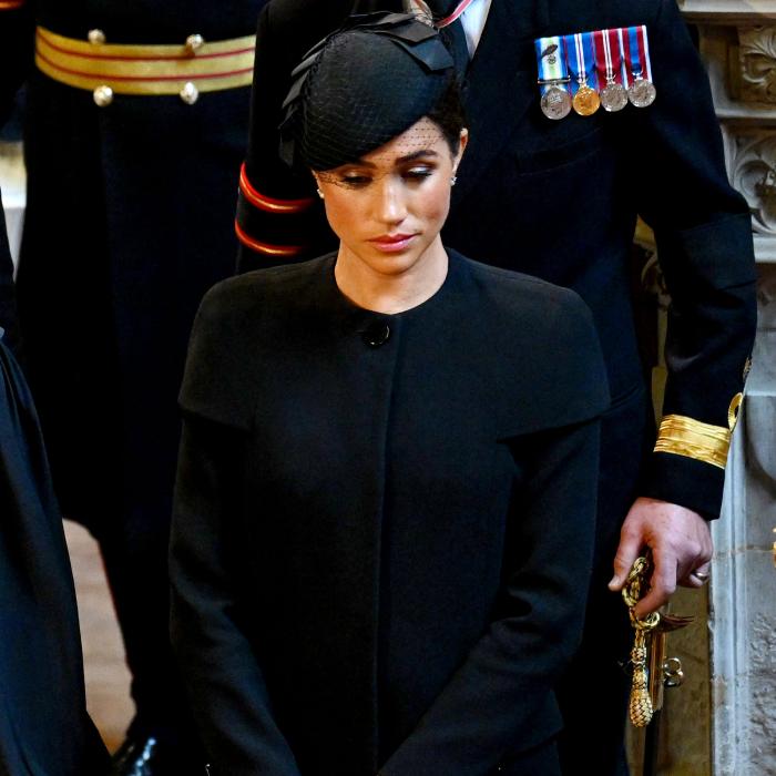 Meghan Markle Curtseys as Queen's Coffin Arrives at Westminster Hall
