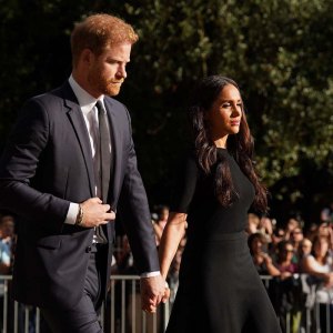 Meghan Markle and Prince Harry Join Royal Family to Receive Queen's Coffin at Buckingham Palace
