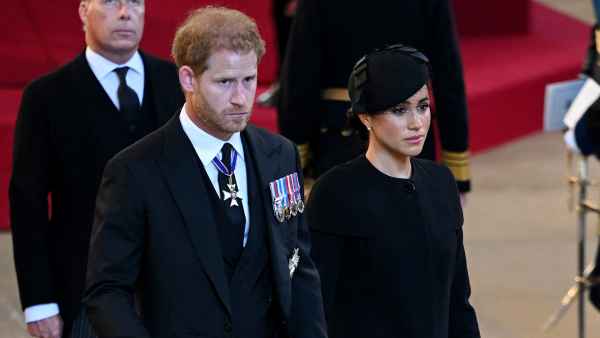 Prince Harry and Meghan Markle Hold Hands As They Exit Queen Elizabeth II’s Westminster Hall Service
