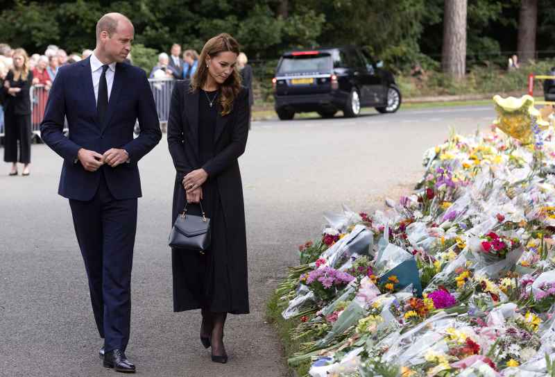 Prince William and Princess Kate View Floral Tributes to Queen Elizabeth II at Sandringham Estate 4