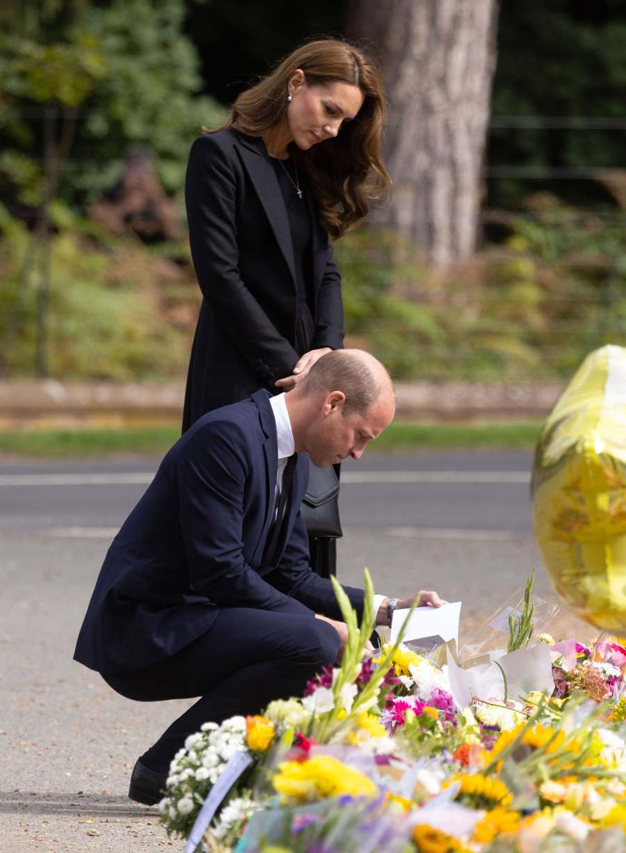 Prince William and Princess Kate View Floral Tributes to Queen Elizabeth II at Sandringham Estate