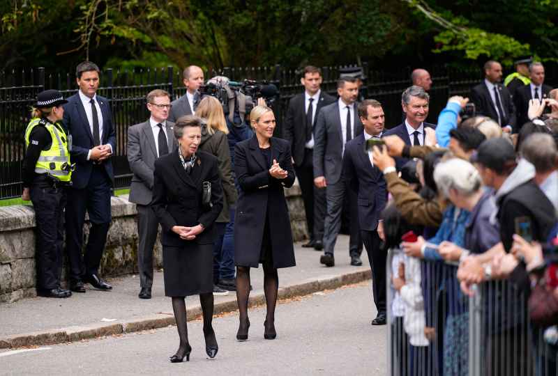 Princess Anne, Prince Andrew and Queen Elizabeth II's Grandchildren Visit Balmoral Tribute: Photos