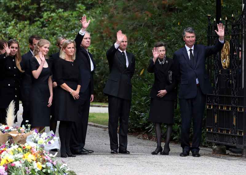 Princess Anne, Prince Andrew and Queen Elizabeth II's Grandchildren Visit Balmoral Tribute: Photos