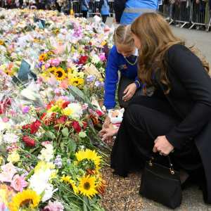 Princess Kate Chooses Little Girl to Lay Corgi Toy Tribute at Sandringham