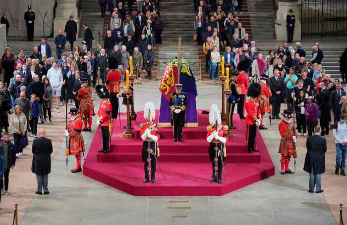 Charles, Anne, Andrew and Edward Honor Queen Elizabeth at Westminster Vigil