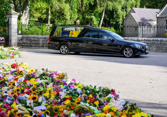 Queen's Coffin Leaves Balmoral With Princess Anne, Sir Timothy Laurence