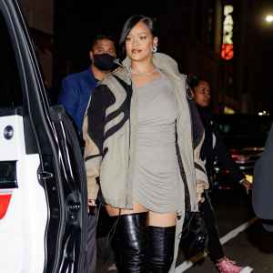 Rihanna Steps Out in a Mini Dress and an Oversized Coat Amid Superbowl News
