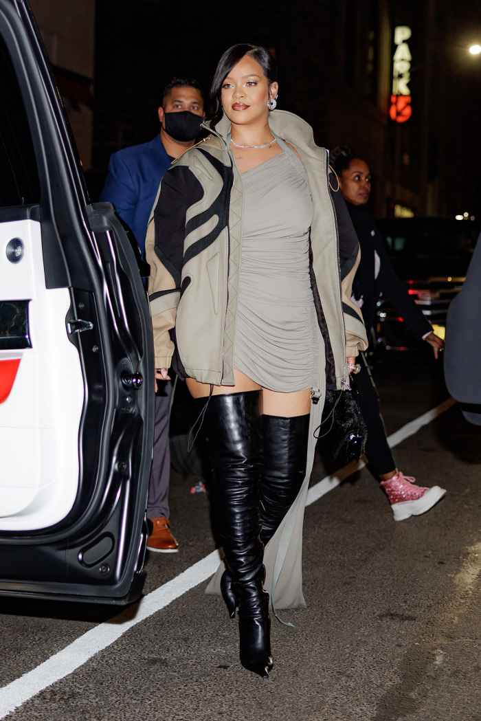 Rihanna Steps Out in a Mini Dress and an Oversized Coat Amid Superbowl News