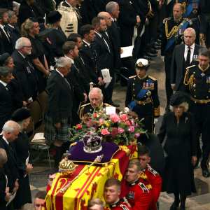 Royal Family Walk Behind Queen Elizabeth’s Coffin During Funeral Procession