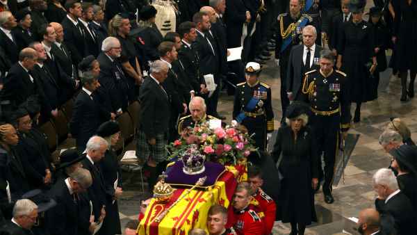 Royal Family Walk Behind Queen Elizabeth’s Coffin During Funeral Procession