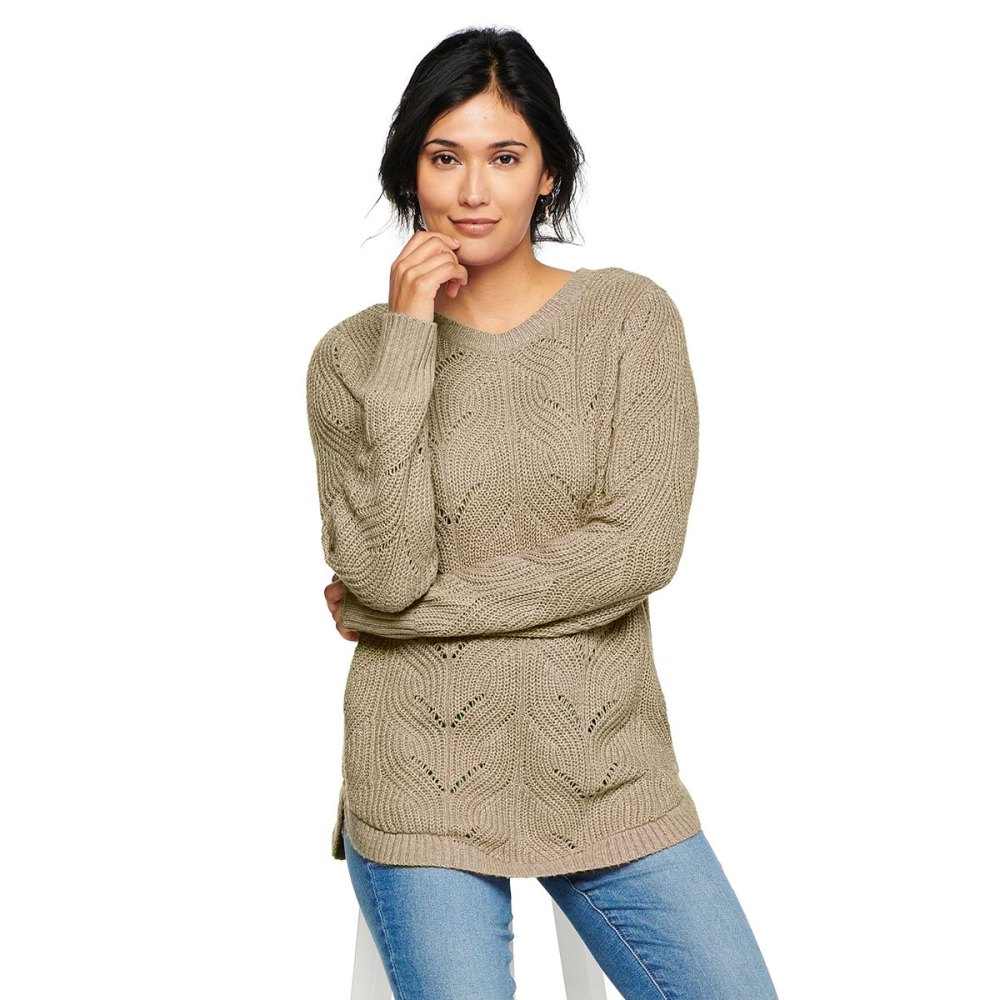 Sonoma Goods For Life® Cozy Wave-Stitch Crewneck Sweater
