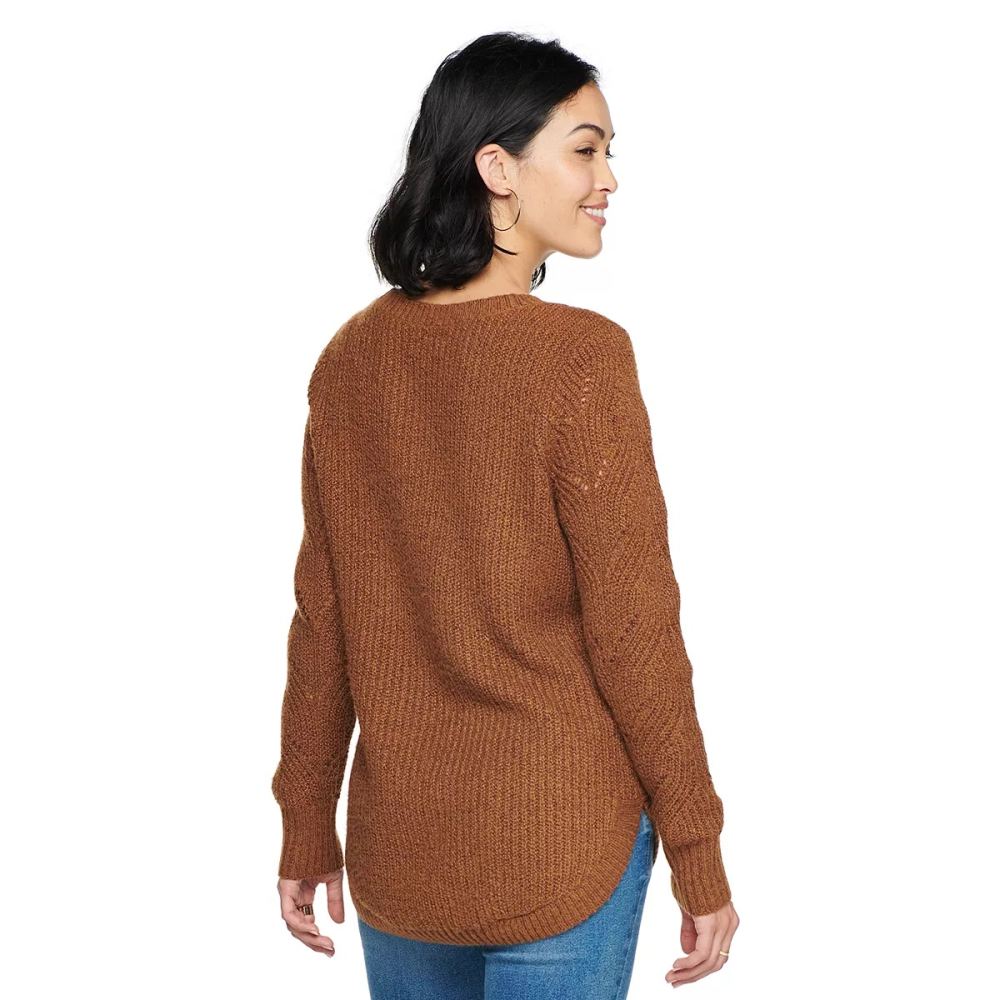 Sonoma Goods For Life® Cozy Wave-Stitch Crewneck Sweater