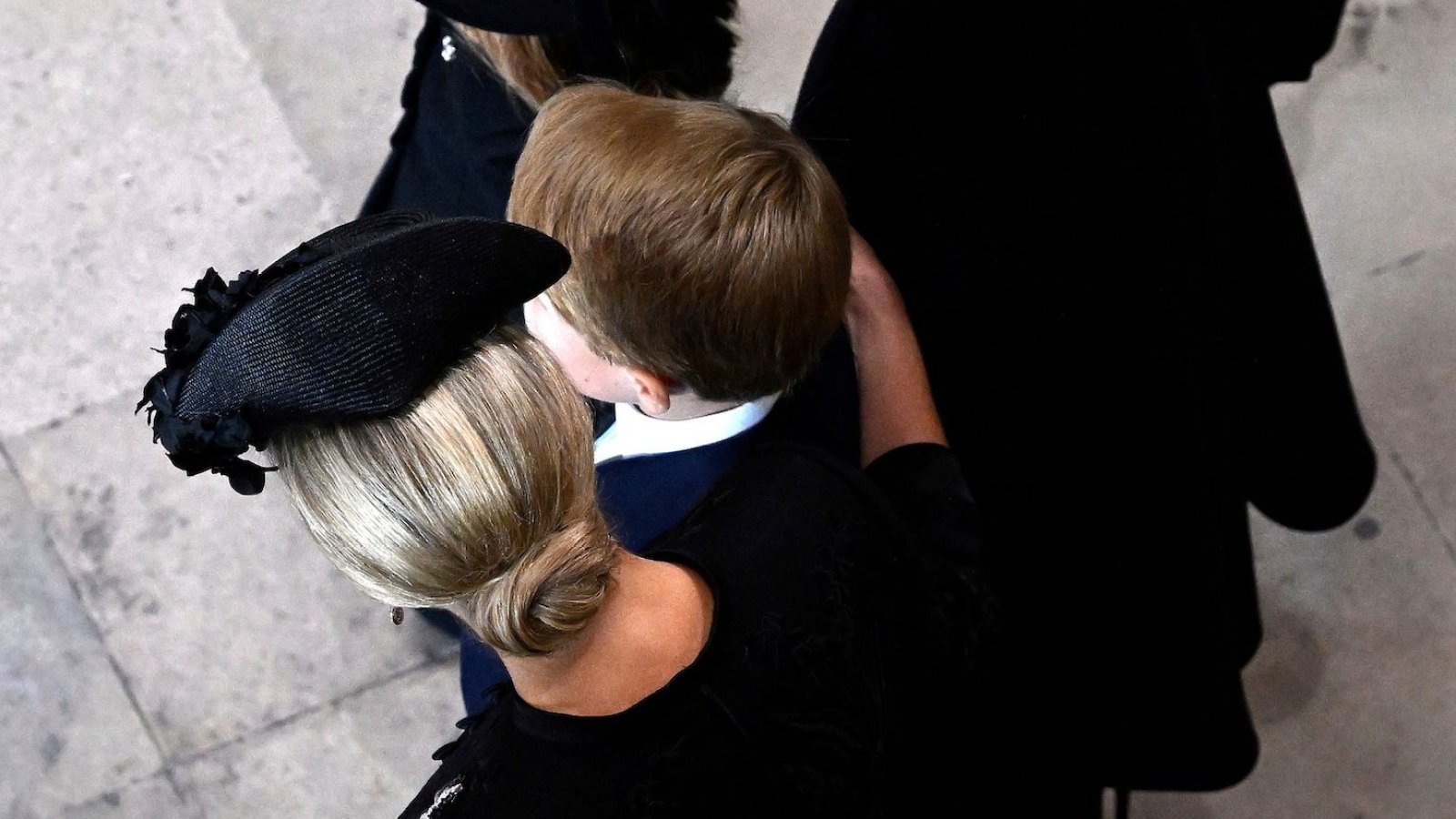 Sophie Duchess of Wessex Comforts Prince George at Royal Funeral