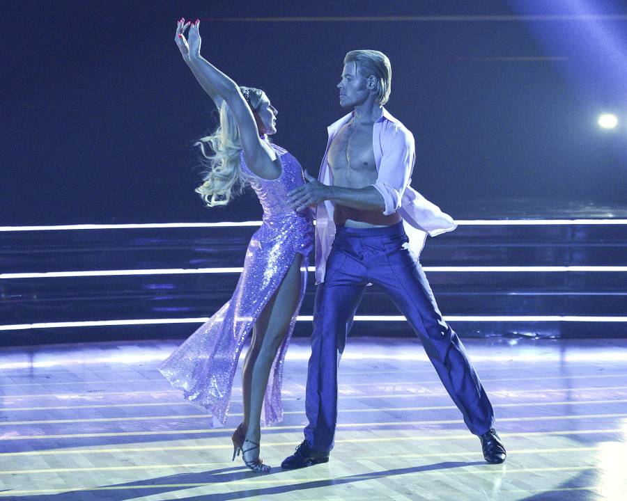 Trevor Donovan and Emma Slater Dancing With the Stars Contestants Battle It Out on Elvis Night