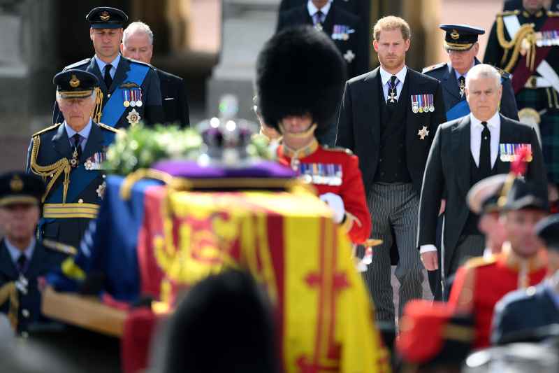 William and Harry Walk Behind Queen Coffin Almost 25 Years to the Day After Princess Diana's Funeral 11