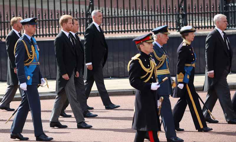 William and Harry Walk Behind Queen Coffin Almost 25 Years to the Day After Princess Diana's Funeral 14