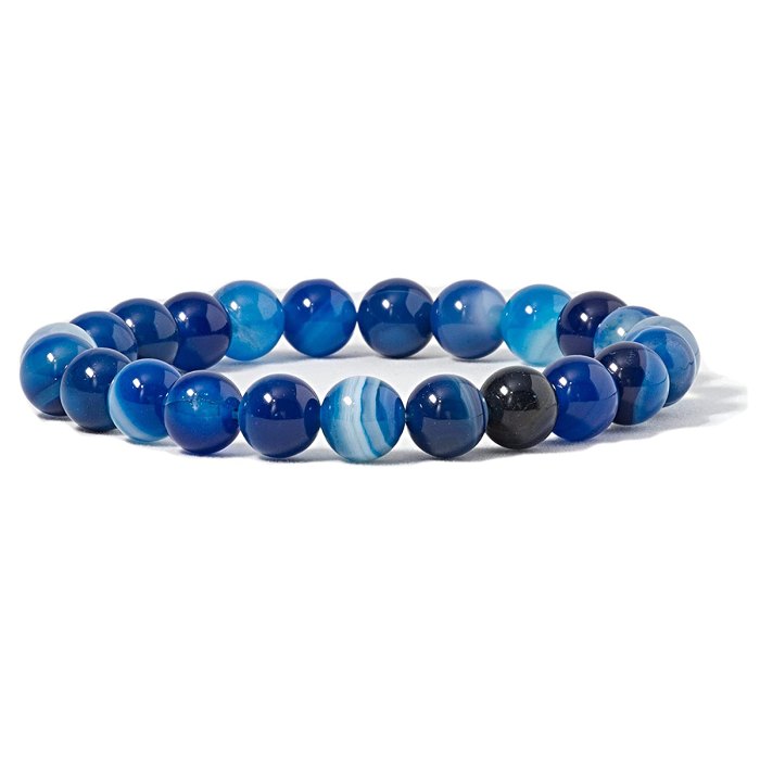 Anti-Anxiety Bracelets Are Like Wearable Forms of Self-Care 8 anti-anxiety-bracelet-amazon-blue-lace-agate-bead