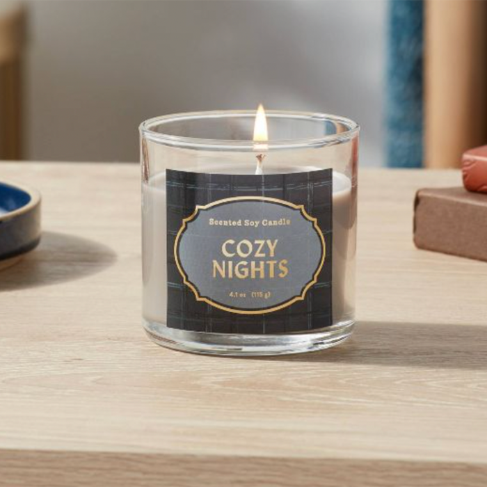 cozy night candle