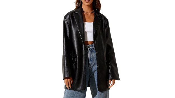 faux leather jacket