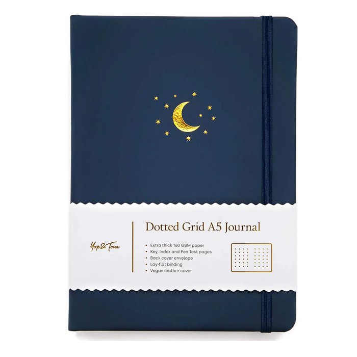 pisces-full-moon-dotted-journal