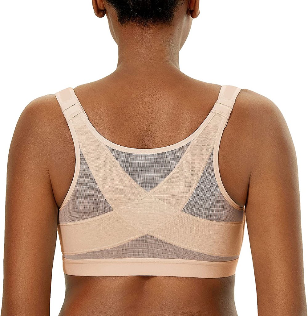 Ladies Posture Corrector Bra Wireless Back Support Lift Up Front