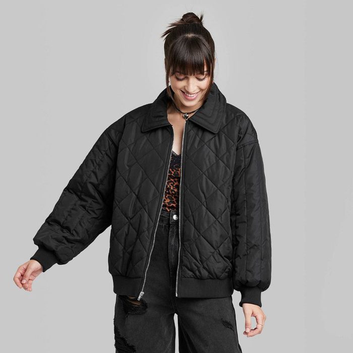 Wild Fable Quilted Bomber Jacket Belongs in Your Target Cart Us Weekly