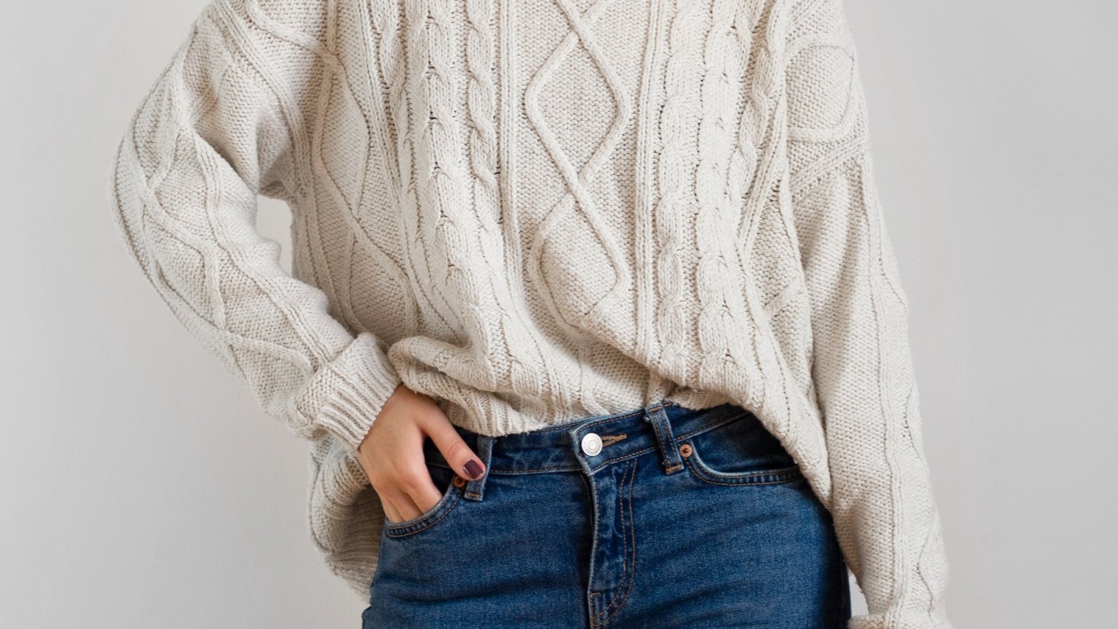 Cable-Knit-Sweater-Stock-Photo